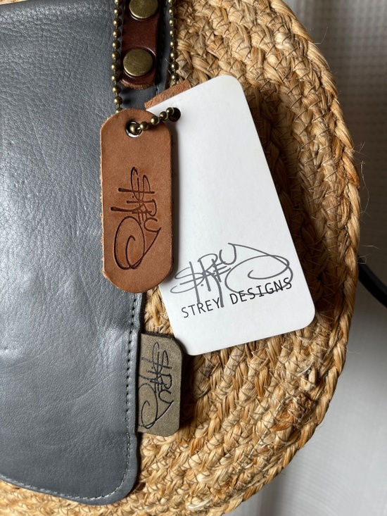 Strey Designs Wicker and leather Circle Bag purse limited edition NWT